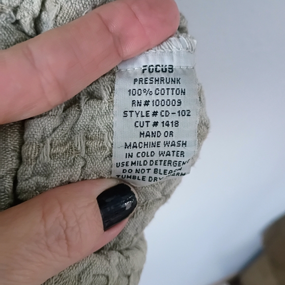 Focus 100% Cotton Crinkle Textured Button Front Jacket Natural Minimalist Coasta - Picture 7 of 7